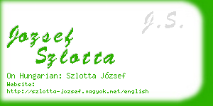 jozsef szlotta business card
